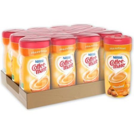 NESTLE Coffee mate® Non-Dairy Powdered Creamer, Hazelnut, 15 oz Canister, 12/Carton 12345
